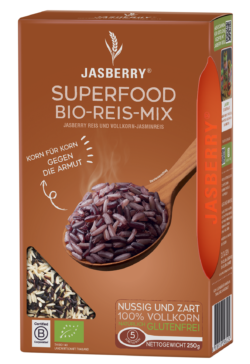 Jasberry Bio Mix aus Vollkorn- und Vollkorn-Jasminreis B Corp 6 x 250g