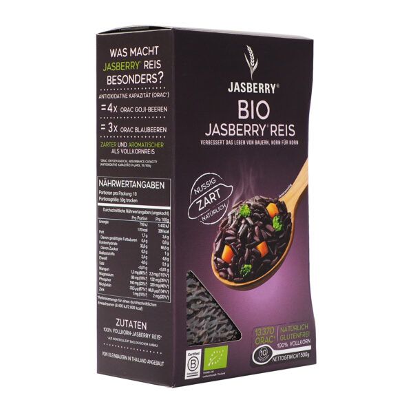 Jasberry Bio Vollkorn- Reis lila reich an Oxidantien B Corp 500g