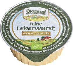 ÖKOLAND Feine Leberwurst Gourmet-Qualität 10 x 50g
