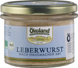 ÖKOLAND Leberwurst nach Hausmacher Art Gourmet-Qualität 6 x 160g
