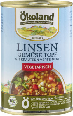 ÖKOLAND Linsen-Gemüse-Topf vegetarisch 6 x 400g