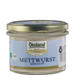 ÖKOLAND Mettwurst gekocht in Gourmet-Qualität 6 x 160g