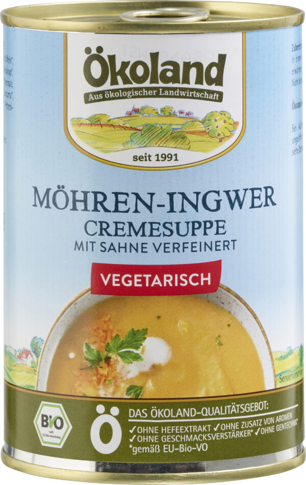 ÖKOLAND Möhren-Ingwer-Cremesuppe vegetarisch 400g