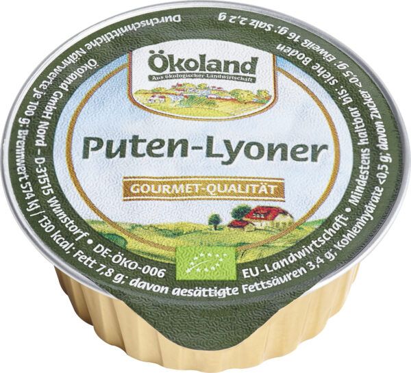 ÖKOLAND Puten-Lyoner, Gourmet-Qualität 50g