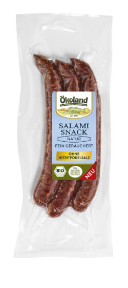 ÖKOLAND Salami-Snack Natur fein geräuchert 3 x 120g