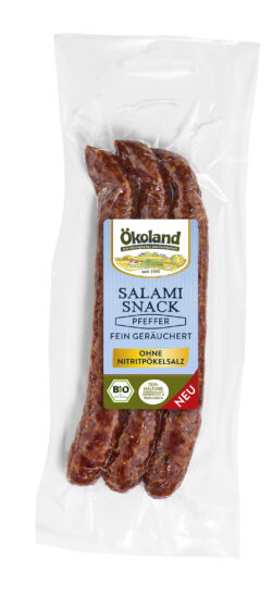 ÖKOLAND Salami-Snack Pfeffer fein geräuchert 3 x 120g