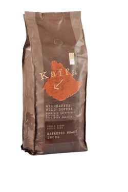 Kaffa Wildkaffee , Espresso Roast, ganze Bohne, 1000g, bio- und Naturland Fair-zertifiziert 6 x 1000g