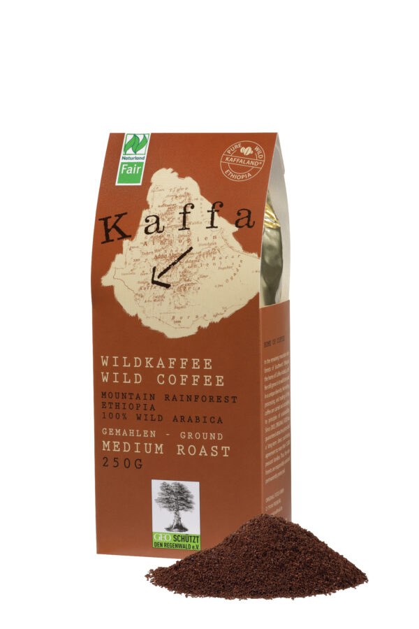 Kaffa Wildkaffee , Medium Roast, gemahlen, 250g, bio- und Naturland Fair-zertifiziert 10 x 250g