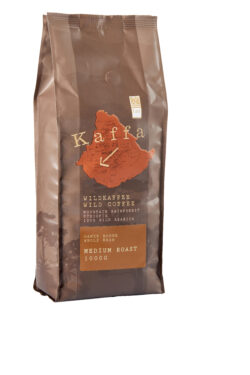 Kaffa Wildkaffee , Medium Roast, ganze Bohne, 1000g, bio- und Naturland Fair-zertifiziert 6 x 1000g