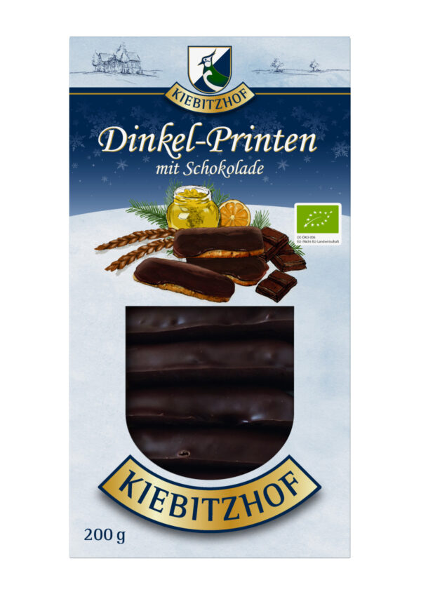 Kiebitzhof Dinkel Printen mit Schokolade 6 x 200g