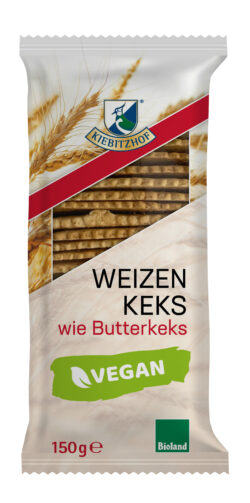 Kiebitzhof Weizenkeks, vegan, wie Butterkeks 8 x 150g