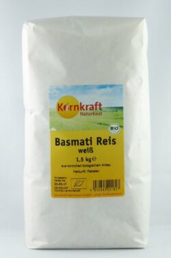 Kornkraft Basmati Reis weiß Papiertüte 6 x 1kg