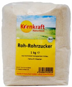 Kornkraft Roh-Rohrzucker 8 x 1kg