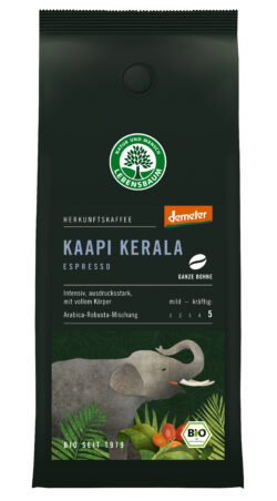 LEBENSBAUM Kaapi Kerala Espresso, ganze Bohne 6 x 250g