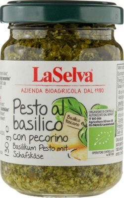LaSelva Basilikum Pesto mit Schafskäse - Basilikum Würzpaste 6 x 130g