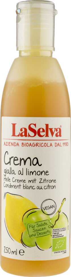 LaSelva Helle Creme mit Zitrone - Würzcreme aus Weinessig mit Zitrone 250ml
