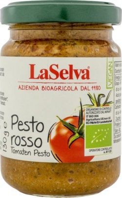 LaSelva Pesto rosso (Tomaten Pesto) - Tomaten Würzpaste 6 x 130g