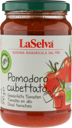 LaSelva Pomodoro cubettato - Gewürfelte Tomaten 340g