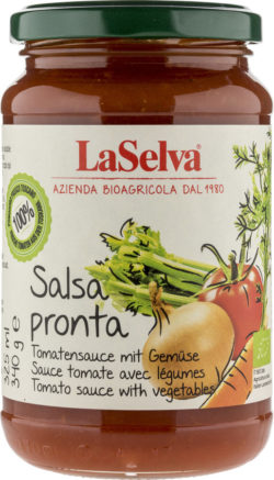 LaSelva Salsa Pronta - Tomatensauce mit frischem Gemüse 6 x 340g