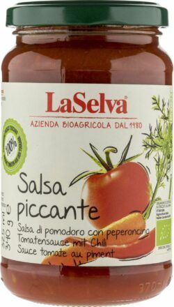 LaSelva Salsa piccante - Tomatensauce mit frischem Gemüse und Chili 6 x 340g