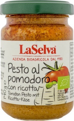 LaSelva Tomaten Pesto mit Ricotta-Käse - Tomaten Würzpaste 6 x 140g