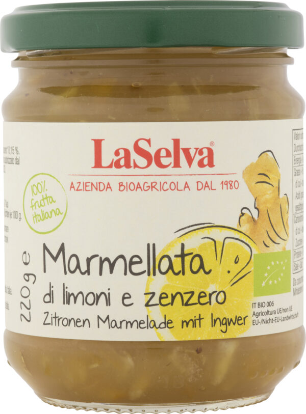LaSelva Zitronen Marmelade mit Ingwer 6 x 220g