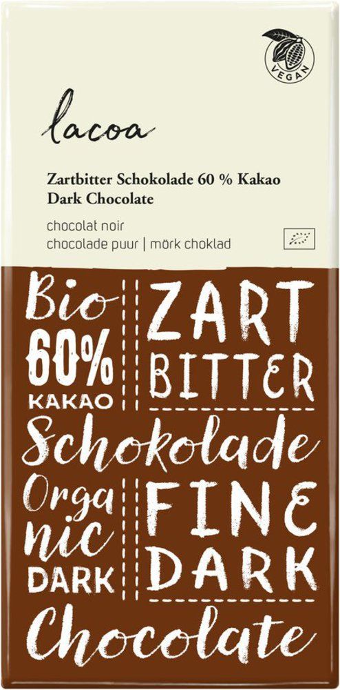 Lacoa Zartbitter Schokolade 60% Kakao 10 x 100g
