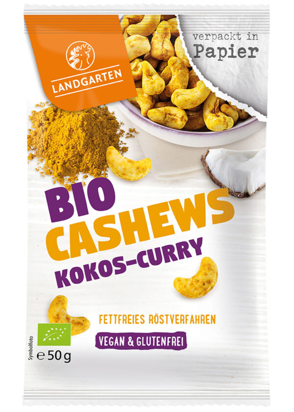 Landgarten Bio Cashews Kokos-Curry 10 x 50g