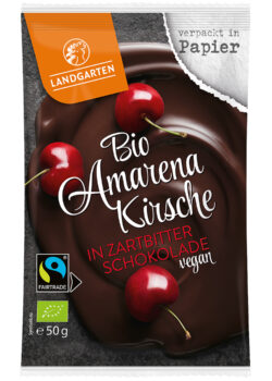 Landgarten Bio FT Amarenakirsche in Zartbitter-Schokolade 10 x 50g