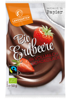 Landgarten Bio FT Erdbeere in Vollmilch-Schokolade 10 x 50g