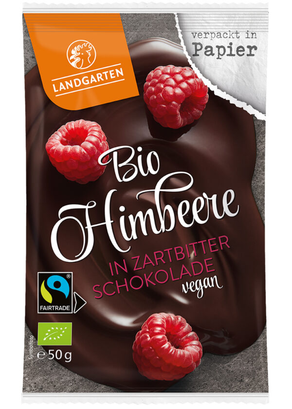 Landgarten Bio FT Himbeere in Zartbitter-Schokolade 50g