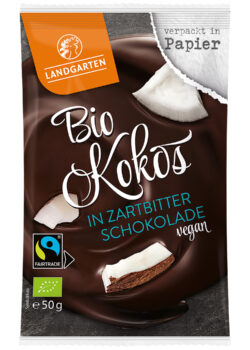 Landgarten Bio FT Kokos in Zartbitter-Schokolade 10 x 50g