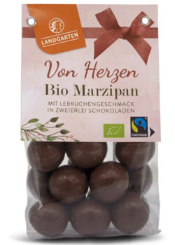 Landgarten Bio FT Marzipan mit Lebkuchen in zweierlei Schokoladen 5 x 150g