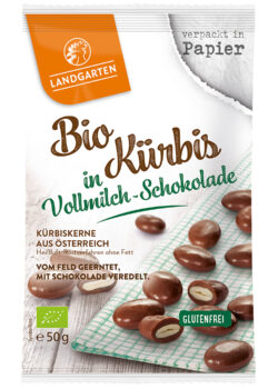 Landgarten Bio Kürbis in Vollmilch-Schokolade 10 x 50g