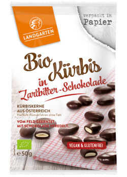 Landgarten Bio Kürbis in Zartbitter-Schokolade 10 x 50g