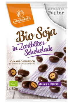 Landgarten Bio Soja in Zartbitter-Schokolade 10 x 50g
