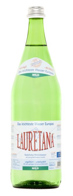 Lauretana "Das leichteste Wasser Europas" MILD mit wenig Kohlensäure 6 x 1000ml