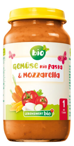 Lebenswert bio Gemüse mit Pasta & Mozzarella 6 x 250g