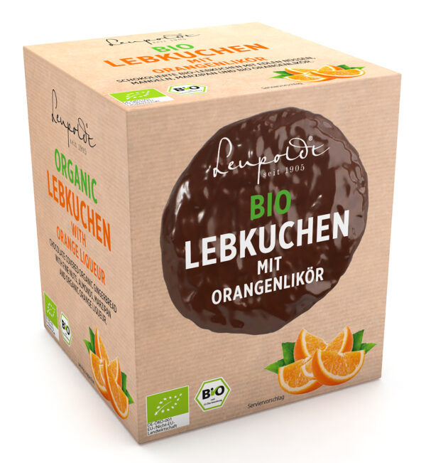 Leupoldt Feine Bio-Oblatenlebkuchen mit Orangenlikör (40% vol.) 8 x 175g