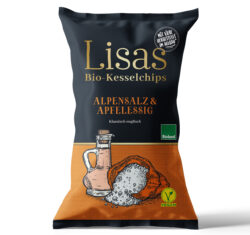 Lisas Bio-Kesselchips Alpensalz & Apfelessig 12 x 125g