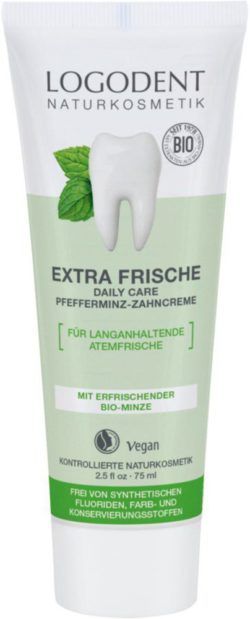 Logona EXTRAFRISCHE daily care Pfefferminz Zahncreme 6 x 75ml