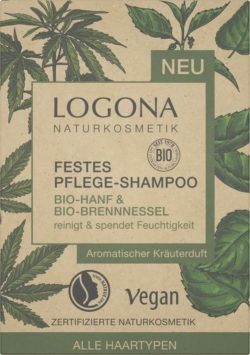 Logona Festes Pflege Shampoo Bio-Hanf & Bio-Brennnessel 60g