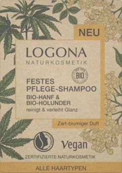 Logona Festes Pflege Shampoo Bio-Hanf & Bio-Holunder 60g