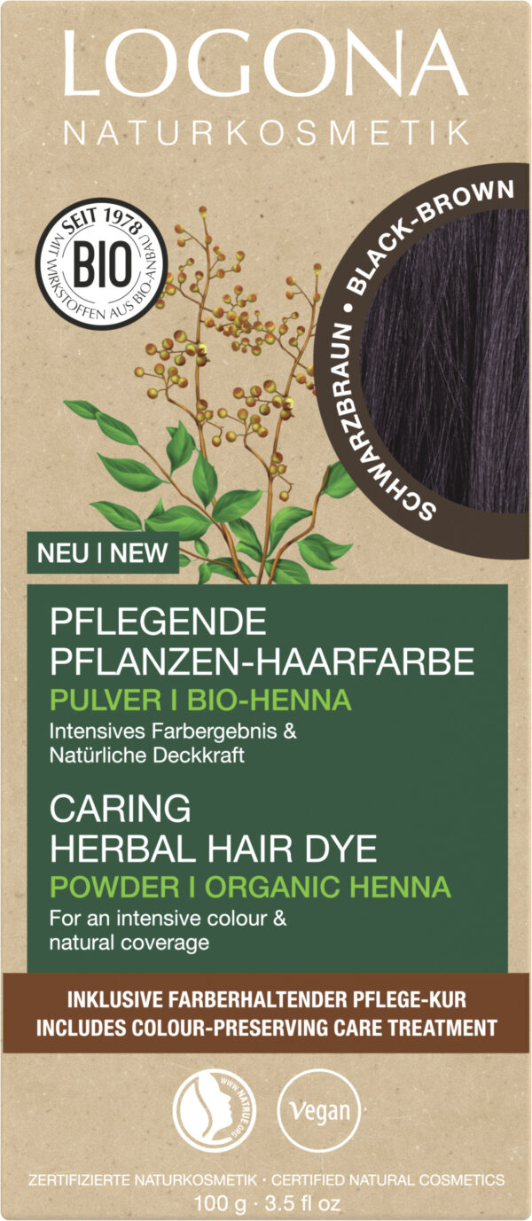 Logona Pflegende Pflanzen-Haarfarbe Pulver Kaffeebraun 100g