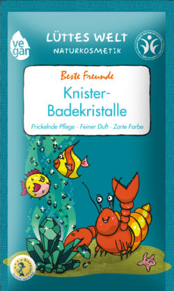 Lüttes Welt Naturkosmetik Knister-Badekristalle "Beste Freunde" 12 x 80g