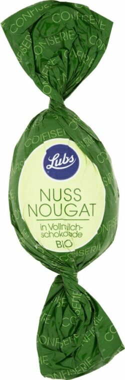 Lubs Confiserie Ostereier Nussnougat in Vollmilchschokolade, Bio, glutenfrei 20g