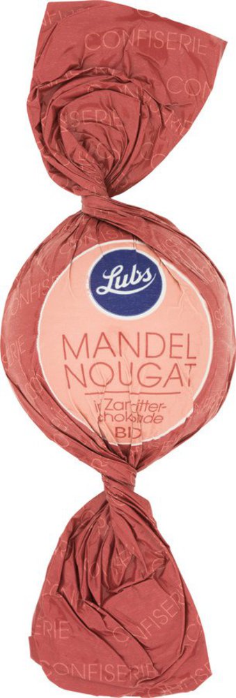 Lubs Confiseriekugeln Mandelnougat in Zartbitterschokolade, Bio, glutenfrei 17g