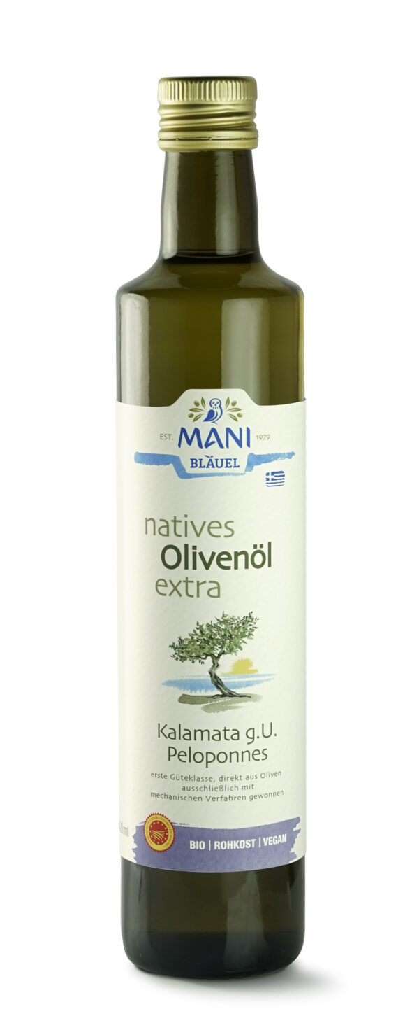 MANI® MANI natives Olivenöl extra, Kalamata g.U., bio 6 x 500ml
