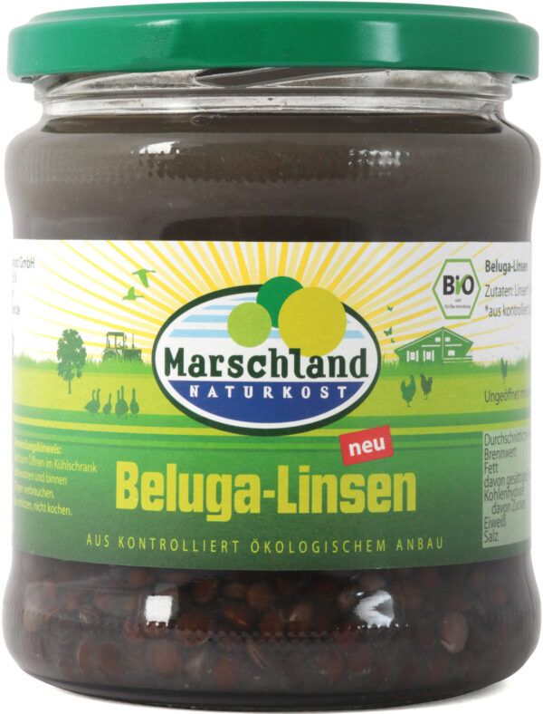 Marschland  Bio-Beluga Linsen 370 ml Gl. MARSCHLAND 6 x 330g
