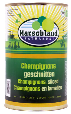 Marschland  Bio-Champignons geschnitten 4.250 ml Ds. MARSCHLAND 4000g
